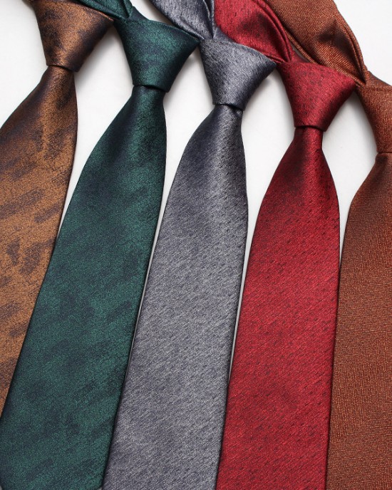 Men's Polyester Jacquard Business Ties: Solid Color Floral Casual High-End Ties (Factory Direct) Men's Polyester Jacquard Business Ties: Solid Color Floral Casual High-End Ties (Factory Direct)