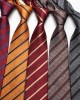 New striped jacquard polyester silk ties, men's professional formal shirt accessories, vintage ties, wholesale.