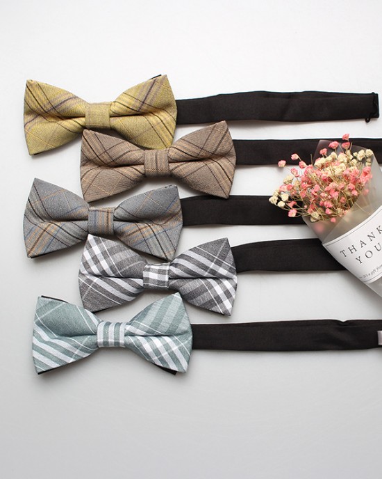 Large Stock: Viscose Cotton Plaid Men's and Women's Bow Ties, High School Uniform Bow Ties Large Stock: Viscose Cotton Plaid Men's and Women's Bow Ties, High School Uniform Bow Ties