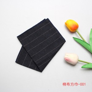 Solid cotton jacquard striped handkerchiefs in stock, Shengzhou manufacturers, wholesale men's pocket squares