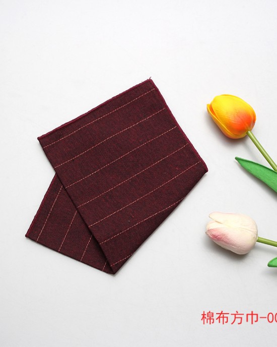 Solid cotton jacquard striped handkerchiefs in stock, Shengzhou manufacturers, wholesale men's pocket squares