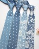 Factory-new narrow-fit casual men's and women's ties. Denim cotton printed logo ties, wholesale. Factory-new narrow-fit casual men's and women's ties. Denim cotton printed logo ties, wholesale.