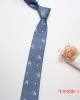 Factory-new narrow-fit casual men's and women's ties. Denim cotton printed logo ties, wholesale. Factory-new narrow-fit casual men's and women's ties. Denim cotton printed logo ties, wholesale.