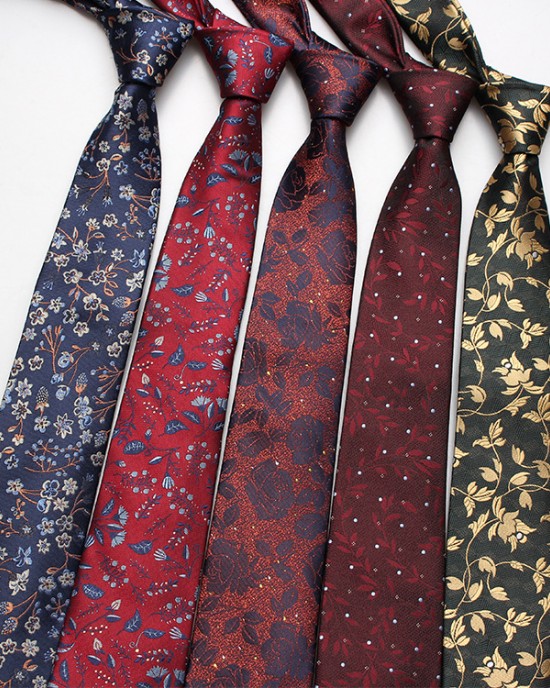 Fashionable casual floral leaf arrow-shaped men's tie in stock Business polyester jacquard suit ties for banquets Fashionable casual floral leaf arrow-shaped men's tie in stock Business polyester jacquard suit ties for banquets