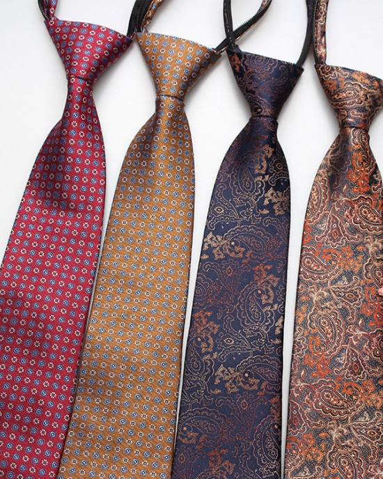 Hot-selling 8cm formal business tie, men's zippered lazy tie, small flower and cashew pattern, various colors Hot-selling 8cm formal business tie, men's zippered lazy tie, small flower and cashew pattern, various colors