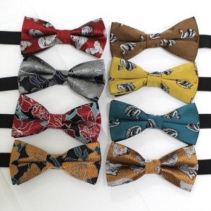 Shengzhou manufacturers supply men's bow ties with animal and floral designs for business and fashionable formal shirts and suit accessories, wholesale bow ties