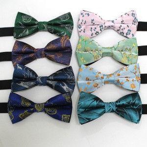 Shengzhou manufacturers supply men's bow ties with animal and floral designs for business and fashionable formal shirts and suit accessories, wholesale bow ties