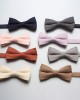 2025 Shengzhou factory direct supply of trendy solid-color Korean velvet bow ties, men's evening wedding shirt bow ties.
