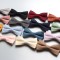 2025 Shengzhou factory direct supply of trendy solid-color Korean velvet bow ties, men's evening wedding shirt bow ties.