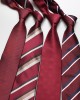 Shengzhou factory direct supply of trendy 8cm red striped hand-tied ties for business formal wear and casual work wear.