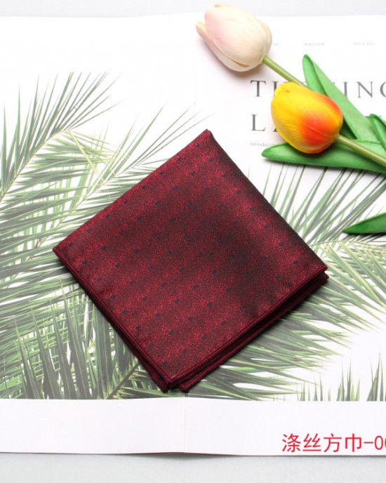 Factory-direct men's suit pocket squares. Wedding groomsmen and host burgundy striped polka dot square handkerchiefs. Factory-direct men's suit pocket squares. Wedding groomsmen and host burgundy striped polka dot square handkerchiefs.