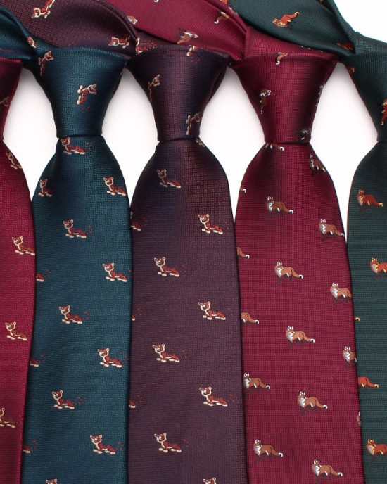 New retro animal pattern men's ties, 8cm polyester silk yarn-dyed, cut-out, hand-tied ties, wholesale New retro animal pattern men's ties, 8cm polyester silk yarn-dyed, cut-out, hand-tied ties, wholesale