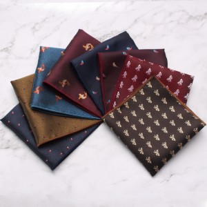 Source Manufacturer Pocket Squares for Men, Polyester Suit Chest Handkerchiefs, Multi-Colored Striped Handkerchiefs, Wholesale