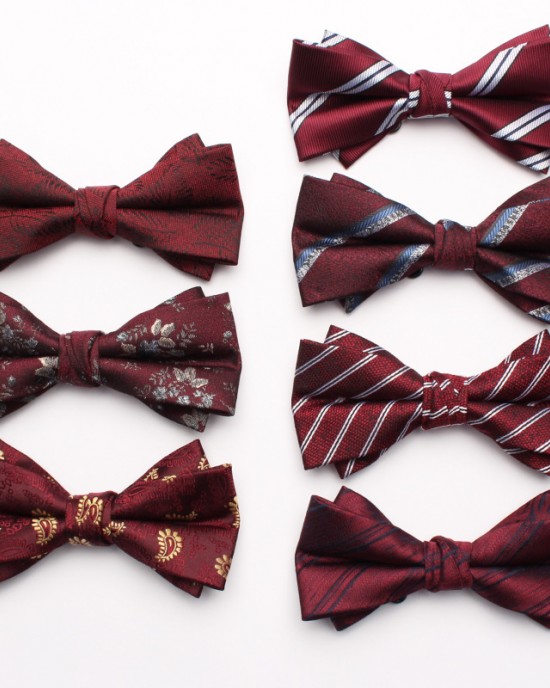Lei'er men's red wedding bow ties, casual bow ties, groom's and groomsmen's bow ties, business-style, manufacturer wholesale Lei'er men's red wedding bow ties, casual bow ties, groom's and groomsmen's bow ties, business-style, manufacturer wholesale