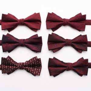 Lei'er men's red wedding bow ties, casual bow ties, groom's and groomsmen's bow ties, business-style, manufacturer wholesale