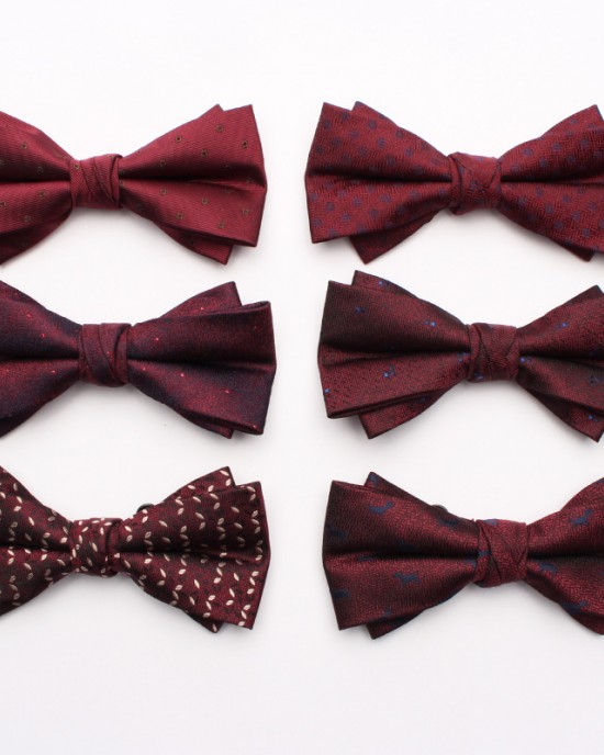 Lei'er men's red wedding bow ties, casual bow ties, groom's and groomsmen's bow ties, business-style, manufacturer wholesale Lei'er men's red wedding bow ties, casual bow ties, groom's and groomsmen's bow ties, business-style, manufacturer wholesale