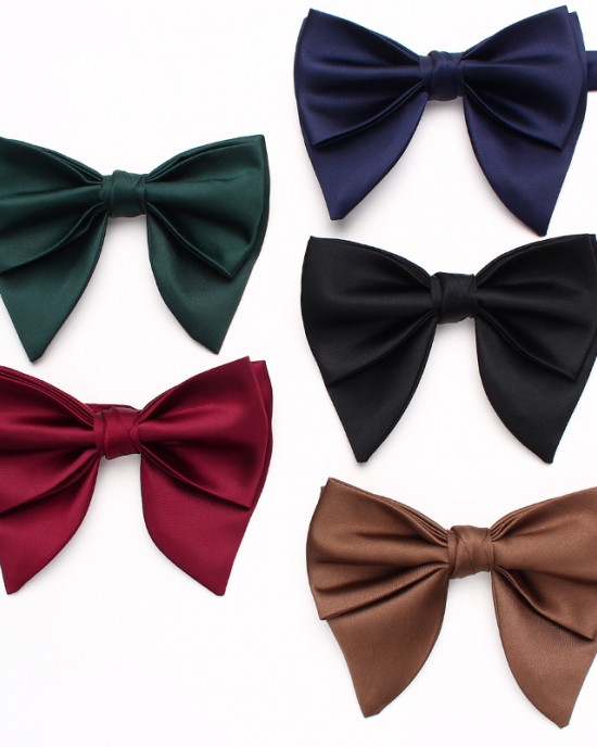 Men's bow tie tuxedos, large horn bow ties, solid color, male groomsmen's pointed bow ties, banquet performance bow ties Men's bow tie tuxedos, large horn bow ties, solid color, male groomsmen's pointed bow ties, banquet performance bow ties