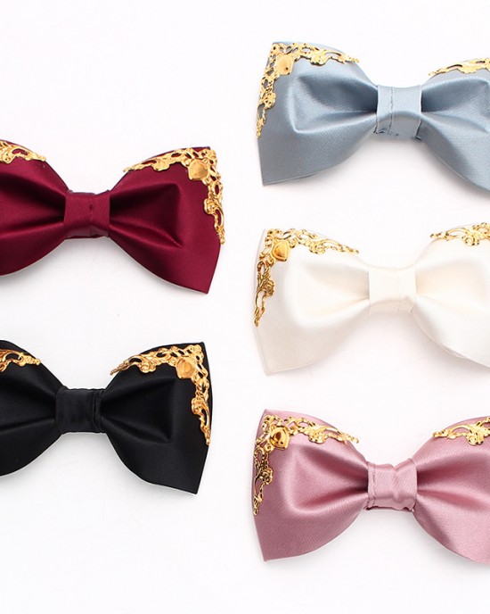 Leier men's stylish bow ties, trendy shirts, suits, banquets, and wedding accessories, including bow ties with gold embellishments. Leier men's stylish bow ties, trendy shirts, suits, banquets, and wedding accessories, including bow ties with gold embellishments.