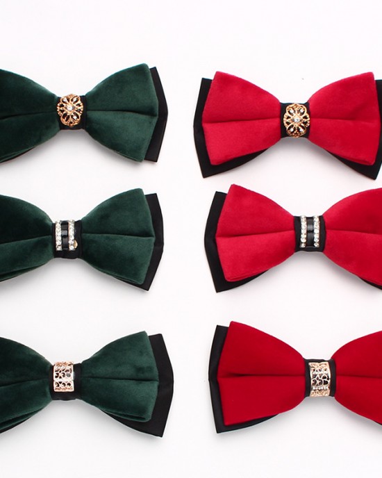Lei'er men's wedding dress photoshoot bow tie, Chinese-style stylish, burgundy, navy blue, metal diamond bow tie. Lei'er men's wedding dress photoshoot bow tie, Chinese-style stylish, burgundy, navy blue, metal diamond bow tie.