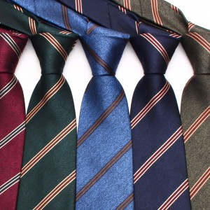 Leier, in stock, 8cm business formal polyester tie, striped series tie, men's wedding casual tie manufacturer
