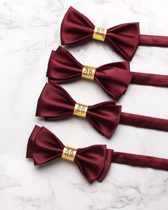 Red wedding tie with a "happiness" character, solid-color wedding bow ties for groomsmen, formal wedding bow ties, bow tie ties for suits Red wedding tie with a "happiness" character, solid-color wedding bow ties for groomsmen, formal wedding bow ties, bow tie ties for suits