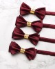 Red wedding tie with a "happiness" character, solid-color wedding bow ties for groomsmen, formal wedding bow ties, bow tie ties for suits Red wedding tie with a "happiness" character, solid-color wedding bow ties for groomsmen, formal wedding bow ties, bow tie ties for suits
