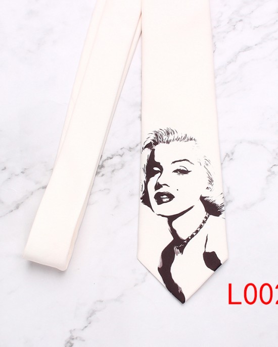 Leier men's personalized tie, European and American rose tie, Korean-style castle statue, casual party tie manufacturer.