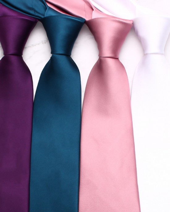 Solid color ties in stock. New business casual men's ties and suit accessories, 8cm hand-tied solid color tie manufacturer.