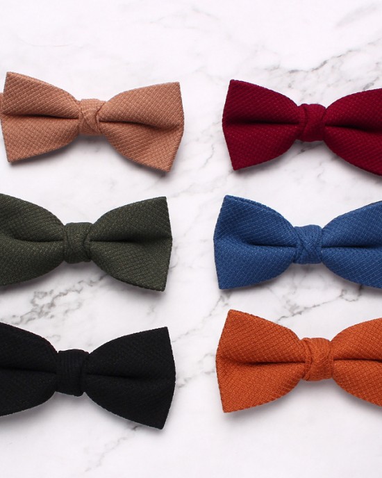 Leier in stock solid-color bow ties for men, knitted cotton bow ties for banquets and performances, and personalized bow ties for shirts and formal wear Leier in stock solid-color bow ties for men, knitted cotton bow ties for banquets and performances, and personalized bow ties for shirts and formal wear
