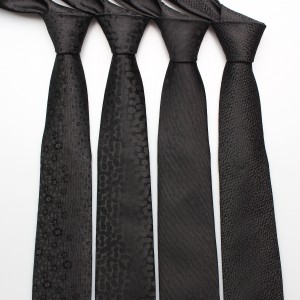 Business formal black men's 8cm solid color hand-tied ties Suit Accessories & Ties