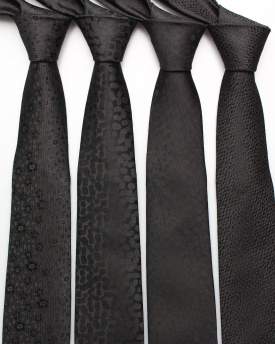 Business formal black men's 8cm solid color hand-tied ties Suit Accessories & Ties