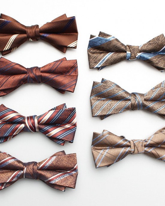 2022 New Fashion Brown Bow Ties Men's double-layer wedding groomsmen bow ties in various styles, ready for wholesale.