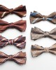 2022 New Fashion Brown Bow Ties Men's double-layer wedding groomsmen bow ties in various styles, ready for wholesale.