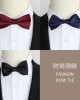Black men's bow tie, groom, best man, emcee, formal suit, Korean-style burgundy, trendy blue bow tie