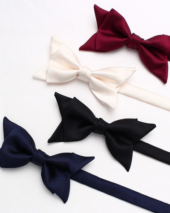 Lei'er new solid color double-layer bow tie, men's business fashion, British-style suit accessories, wedding bow tie in stock. Lei'er new solid color double-layer bow tie, men's business fashion, British-style suit accessories, wedding bow tie in stock.
