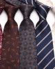 Leier, in stock, burgundy striped tie, men's groomsmen wedding tie, yarn-dyed polyester business tie Leier, in stock, burgundy striped tie, men's groomsmen wedding tie, yarn-dyed polyester business tie