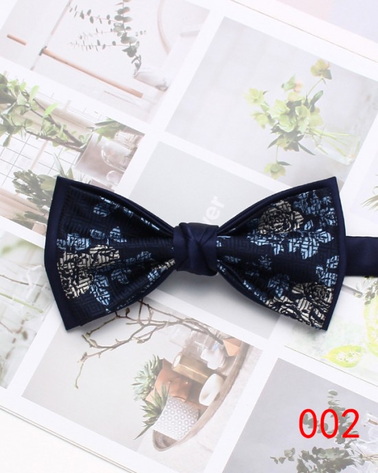 2025, in stock, colorful bow tie, men's vintage double-layer bow tie Groom's groomsmen's wedding bow tie wholesaler