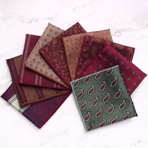 Men's suit, cashew flower pocket square, banquet, wedding photography, formal dress chest scarf, small square handkerchief, shirt pocket square.