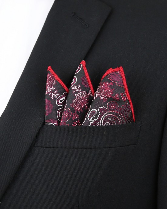 Shengzhou pocket squares, suit pocket squares, red embroidered business handkerchiefs for groomsmen and groomsmen, pocket squares Shengzhou pocket squares, suit pocket squares, red embroidered business handkerchiefs for groomsmen and groomsmen, pocket squares