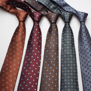 2025 new tie wholesale men's patterned business casual retro formal wear 8cm striped tie.