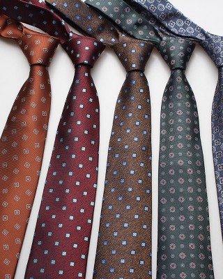 2025 new tie wholesale men's patterned business casual retro formal wear 8cm striped tie.