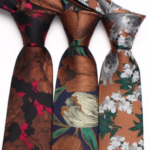 Lei'er ties, Korean-style, for men and women. Wedding ties with small, personalized patterns, 7cm narrow floral ties, available from manufacturers.