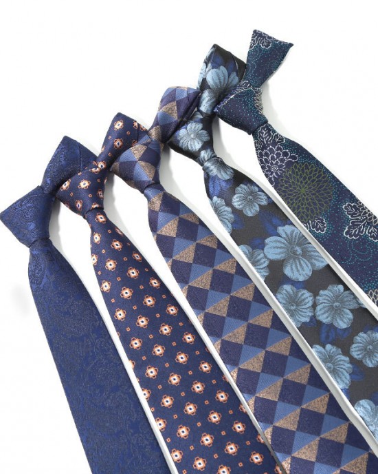 Lei'er new blue series 8cm polyester business suit jacquard ties, bulk tie manufacturers in stock