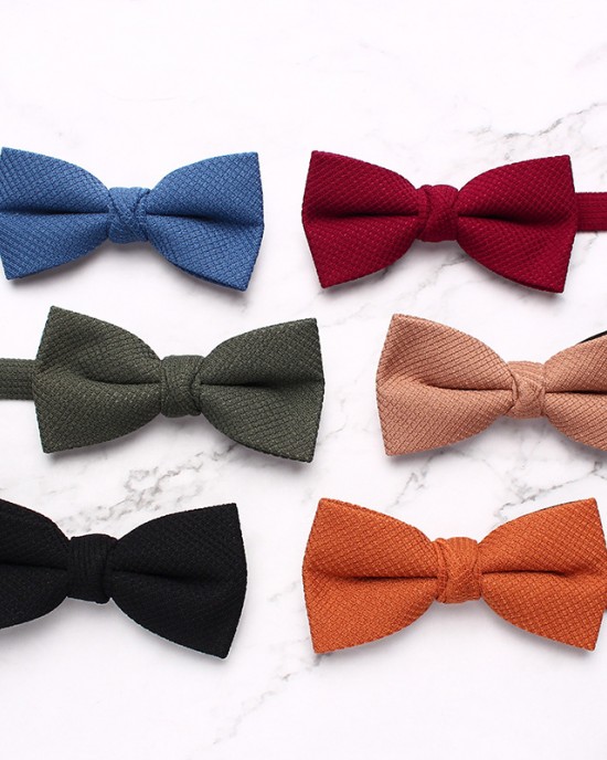 Leier in stock solid-color bow ties for men, knitted cotton bow ties for banquets and performances, and personalized bow ties for shirts and formal wear Leier in stock solid-color bow ties for men, knitted cotton bow ties for banquets and performances, and personalized bow ties for shirts and formal wear