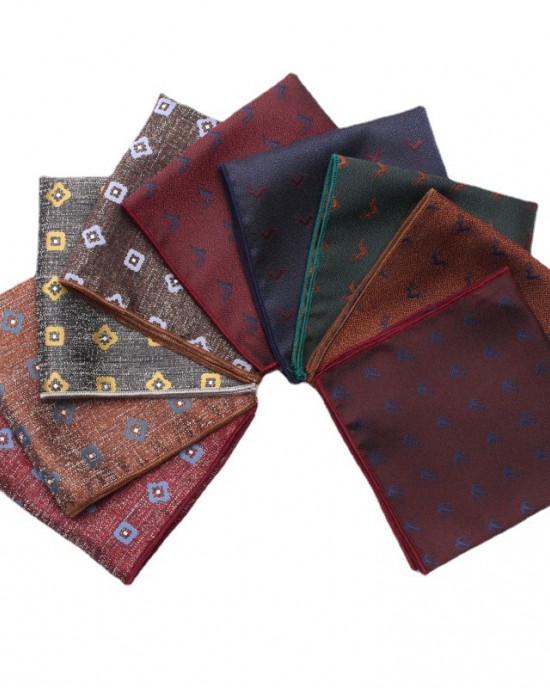 Lei'er men's wedding polyester silk square handkerchief, suit pocket square, multi-colored suit square, chest scarf, factory wholesale Lei'er men's wedding polyester silk square handkerchief, suit pocket square, multi-colored suit square, chest scarf, factory wholesale