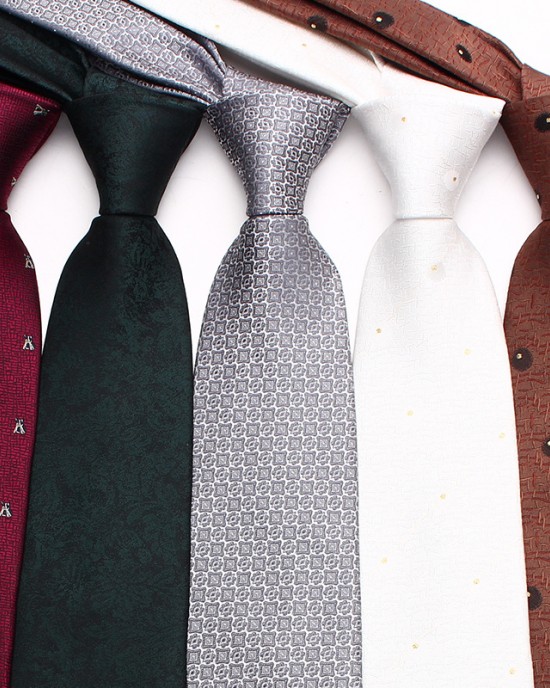 Lei'er burgundy tie, men's groomsmen wedding tie, yarn-dyed polyester business tie wholesale