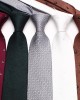 Lei'er burgundy tie, men's groomsmen wedding tie, yarn-dyed polyester business tie wholesale