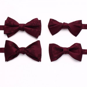 Lei'er men's groom's wedding tie, wedding dress photoshoot, Chinese-style personalized bow tie, fashionable burgundy bow tie, in stock from the manufacturer.