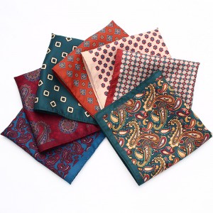 Lei'er pocket squares for men, polyester suit and dress chest scarves, multi-colored geometric handkerchiefs, from the original manufacturer.