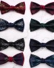 2025, in stock, colorful bow tie, men's vintage double-layer bow tie Groom's groomsmen's wedding bow tie wholesaler
